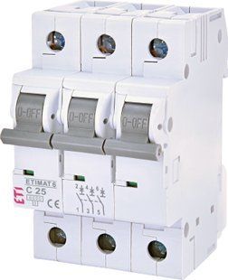 Автоматичний вимикач ETIMAT 6 3p C 25А (6 kA) 2145518 фото