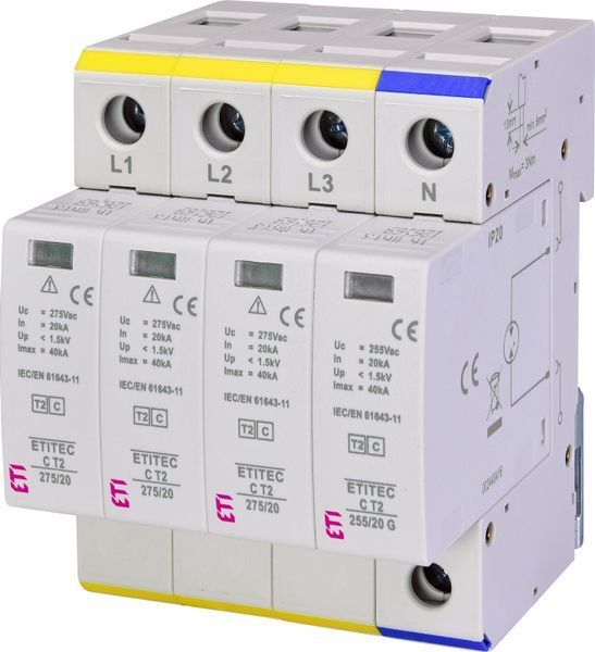 Ограничитель перенапряжения ETITEC C T2 275/20 (3+1) 4p 2440403 фото