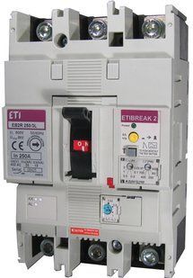 Автоматичний вимикач силовий EB2R 250/4L 160A (25kA, (0.63-1)In/(13)In, с блоком ПЗВ) 4P 4671583 фото