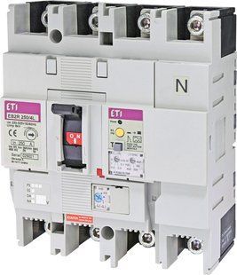 Автоматичний вимикач силовий EB2R 250/4L 250A (25kA, (0.63-1)In/(10)In, с блоком ПЗВ) 4P 4671584 фото