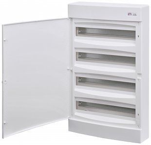 Щит зовнішн. розподільний ECT 4x18 PO (72мод.білі дверцята) 1100271 фото