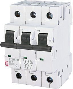 Автоматичний вимикач ETIMAT 10 3p D 1А (10 kA) 2155704 фото