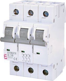 Автоматичний вимикач ETIMAT 6 3p D 16A (6kA) 2164516 фото