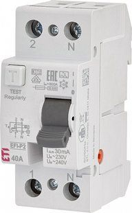 Реле диференційне (ПЗВ) 2р EFI6-P2 80/0,03 тип A (6kA) 2061264 фото