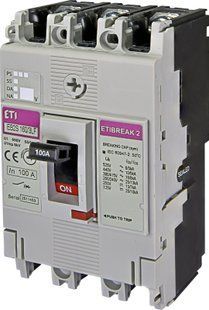 Автоматический выключатель силовой EB2S 160/3LF 100A (16kA, фикс./фикс.) 3P 4671809 фото