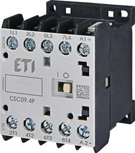 Контактор мініатюрний CEC 09.4P 230V АС (9A; 4kW; AC3) 4р (4 н.в.) 4641201 фото