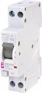 Дифавтомат KZS-1M UNI C 6/0,03 тип AC (6kA) (універс. підключення) 2176131 фото