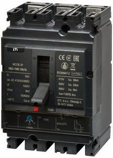 Автоматичний вимикач силовий NBS-TMS 100/3L 80A (36kA, (0.8-1)In/фікс.) 3P 4673006 фото