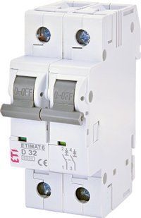 Автоматичний вимикач ETIMAT 6 2p D 32A (6kA) 2163519 фото