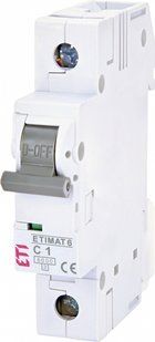 Автоматичний вимикач ETIMAT 6 1p C 1 A (6kA) 2141504 фото