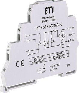 Реле інтерфейсне SER1-024 ACDC (електромеханічне, 1CO, 6A AC1, 250V AC) 2473052 фото