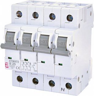 Автоматичний вимикач ETIMAT 6 3p+N B 25А (6 kA) 2116518 фото