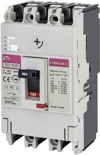 Автоматический выключатель силовой EB2S 160/3SF 80A (25kA, фикс./фикс.) 3P 4671834 фото