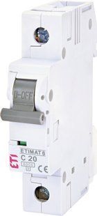 Автоматичний вимикач ETIMAT 6 1p C 20А (6 kA) 2141517 фото