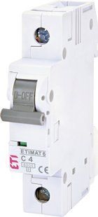 Автоматичний вимикач ETIMAT 6 1p C 4A (6kA) 2141510 фото