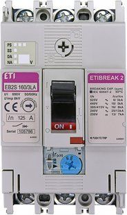 Автоматичний вимикач силовий EB2S 160/3LA 125A (16kA, (0.63-1)In/фікс.) 3P 4671884 фото