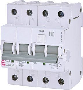 Дифавтомат KZS-4M 3p+N C 25/0,03 тип AC (6kA) 2174026 фото