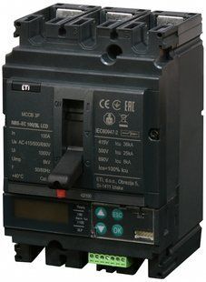 Автоматичний вимикач промисловий NBS-EC LCD 100A (36kA) 3P 4673051 фото
