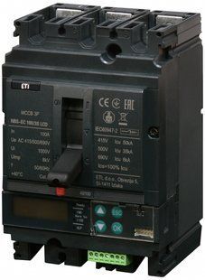 Автоматичний вимикач силовий NBS-EC 100/3S LCD 100A (50kA, (0.4-1)In/(1.5-12)In) 3P 4673053 фото