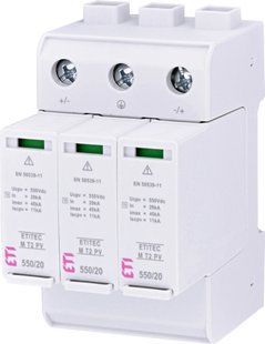 Обмежувач перенапруги ETITEC M T2 PV 1100/20 Y (для PV систем) 2440515 фото