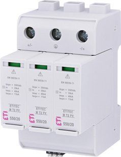 Обмежувач перенапруги ETITEC M T2 PV 1100/20 Y RC (для PV систем) 2440516 фото