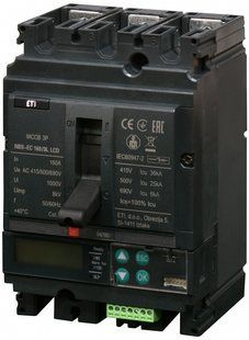 Автоматичний вимикач промисловий NBS-EC LCD 160A (36kA) 3P 4673065 фото