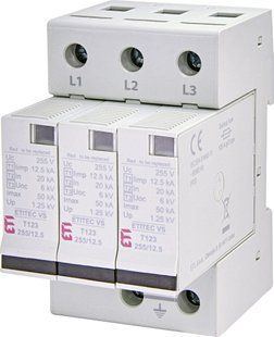 Обмежувач перенапруги ETITEC VS T123 255/12,5 (3+0) 2442923 фото