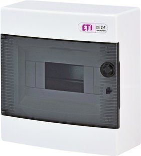 Щит зовнішн. розподільний ECT 8PT (8мод.проз.дверцята) 1101000 фото