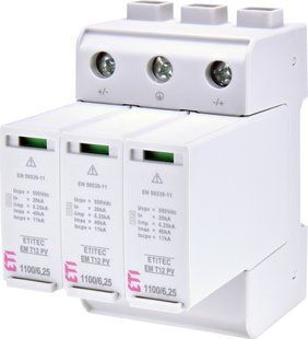 Обмежувач перенапруги ETITEC EM T12 PV 1100/6,25 Y (для PV систем) 2440580 фото