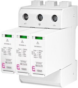 Обмежувач перенапруги ETITEC EM T12 PV 1500/5 Y (для PV систем) 2440582 фото