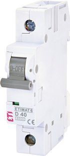 Автоматичний вимикач ETIMAT 6 1p D 40A (6kA) 2161520 фото