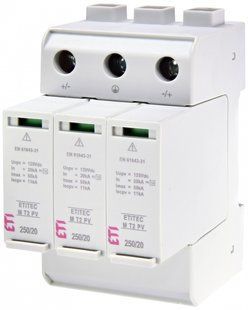 Обмежувач перенапруги ETITEC M T2 PV 250/20 Y (для PV систем) 2440732 фото