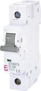 Автоматичний вимикач ETIMAT 6 1p D 50A (6kA) 2161521 фото