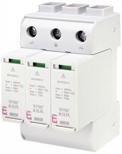 Обмежувач перенапруги ETITEC M T2 PV 600/20 Y (для PV систем) 2440735 фото